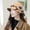 Khaki, variant on Elegant Blend Skull Cap Bucket Hat for Women Wide Curved Brim with Decorative Details Dress Cap for Winter Outings Garden Parties Museum Visits and Afternoon Teas