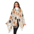 thumbnail image 3 of FORMRS Womens Scarf Winter Soft Long Big Warm Shawls Wrap Tassel Scarves, Beige Halloween Pumpkin, 3 of 9