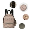 thumbnail image 6 of XOXO All over Print Urban Heart Rose Pink Leather Everyday Backpack with Pouch for Women, 6 of 6