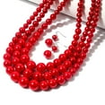 thumbnail image 2 of Collier Ras du Cou Chaîne de Perles Collier Perle Personnalisé Perle Ronde Collier Foulard Grande Perle Simulée Collier Ras du Cou Perle Artificielle pour Femmes, 2 of 2