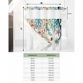 thumbnail image 6 of No Hook Shower Curtain with Snap-in Liner, Coastal Ocean Waterproof Fabric Bathroom Curtains, Summer Beach Coral Shell Starfish Bath Curtains & Mesh Top Window Standard 72''x72'', 6 of 6