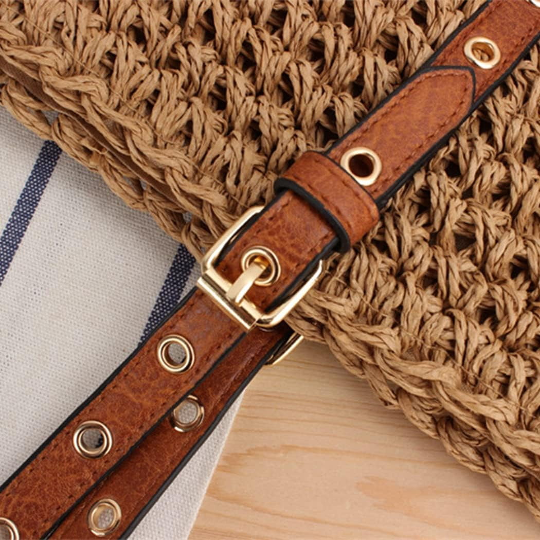 LinYooLi Fashion One Shoulder Straw Bag Paper Rope Tassel Crochet Hand Knit Bag Fashion Beach Women's Bag