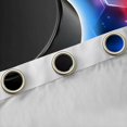 thumbnail image 4 of Manfei Sport Blackout Curtains Set of 2 (38x54 Each), Neon Honeycomb Living Room Curtains, Red Blue Black, 4 of 5