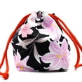 thumbnail image 4 of Cherry Blossom Japanese Drawstring Bag Paquete Boda Kimono Llavero Monedero Hogar Almuerzo Bento Box Almacenamiento de alimentos Totes Púrpura, 4 of 8