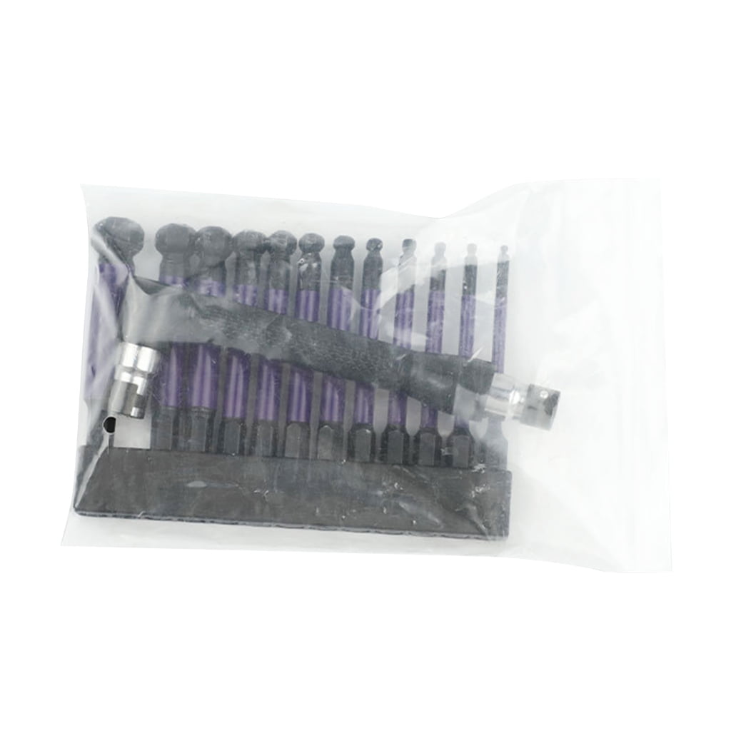 13Pcs Drill Bit Set Magnetic Drill Bit Impact Driver Hex End Ball End Hex Bit 2/2.5/3/3.5/4/5/6/7/8/9/10/12mm