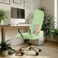 thumbnail image 3 of Renewold Capybara Laptop Green Office Chair Cover Stretchable Desk Chair Protector Non-slip Anti-dust Computer Office Chair Slipcover Washable Desk Chair Cover with Elastic Bottom, L, 3 of 7