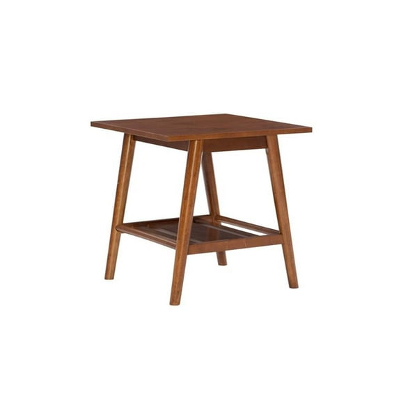 Allora Wood End Table in Brown