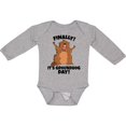thumbnail image 3 of Inktastic Finally it's Groundhog Day Boys or Girls Long Sleeve Baby Bodysuit, 3 of 5