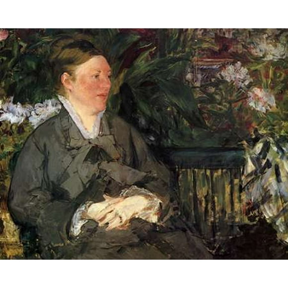 Mme Manet in the Conservatory, 1879 Poster Print by Edouard Manet (24 x 30)