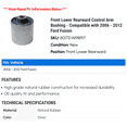 thumbnail image 2 of Front Lower Rearward Control Arm Bushing - Compatible with 2006 - 2012 Ford Fusion 2007 2008 2009 2010 2011, 2 of 2