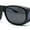 Matte Black - Black, variant on Anti-glare Polarized 60mm Fit Over Large Plastic Round Sunglasses Matte Black