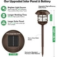 thumbnail image 6 of 8 Pcs Solar Pathway Lights Outdoor Solar Garden Yard Lights Waterproof Auto-on/off Solar Landscape Lights for Lawn Patio Yard Garden Pathway Driveway Warm White, 6 of 9