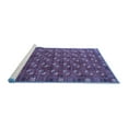 thumbnail image 2 of Ahgly Company Machine Washable Indoor Square Southwestern Blue Country Area Rugs, 8' Square, 2 of 4