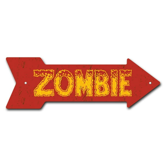 SignMission P-ARROW10-999533 10 x 30 in. Wide Zombie Arrow Sign