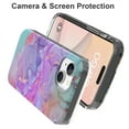 thumbnail image 2 of Feishell Marble Pattern Case for iPhone 15, Full Body Protection Hybrid Shockproof Phone Cover,  Slim Lightweight Fashion Case for iPhone 15 Women Girls - Purple Marble, 2 of 6