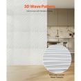 thumbnail image 3 of KFFKFF 3D Wall Coverings, Set of 12, 19.7 x 19.7 in PVC Contemporary Artistic Wave Patterns, Covers 32 Sq.Ft, Decorative Wall Panel, Indoor Home Enhancement, Matte White, 3 of 9