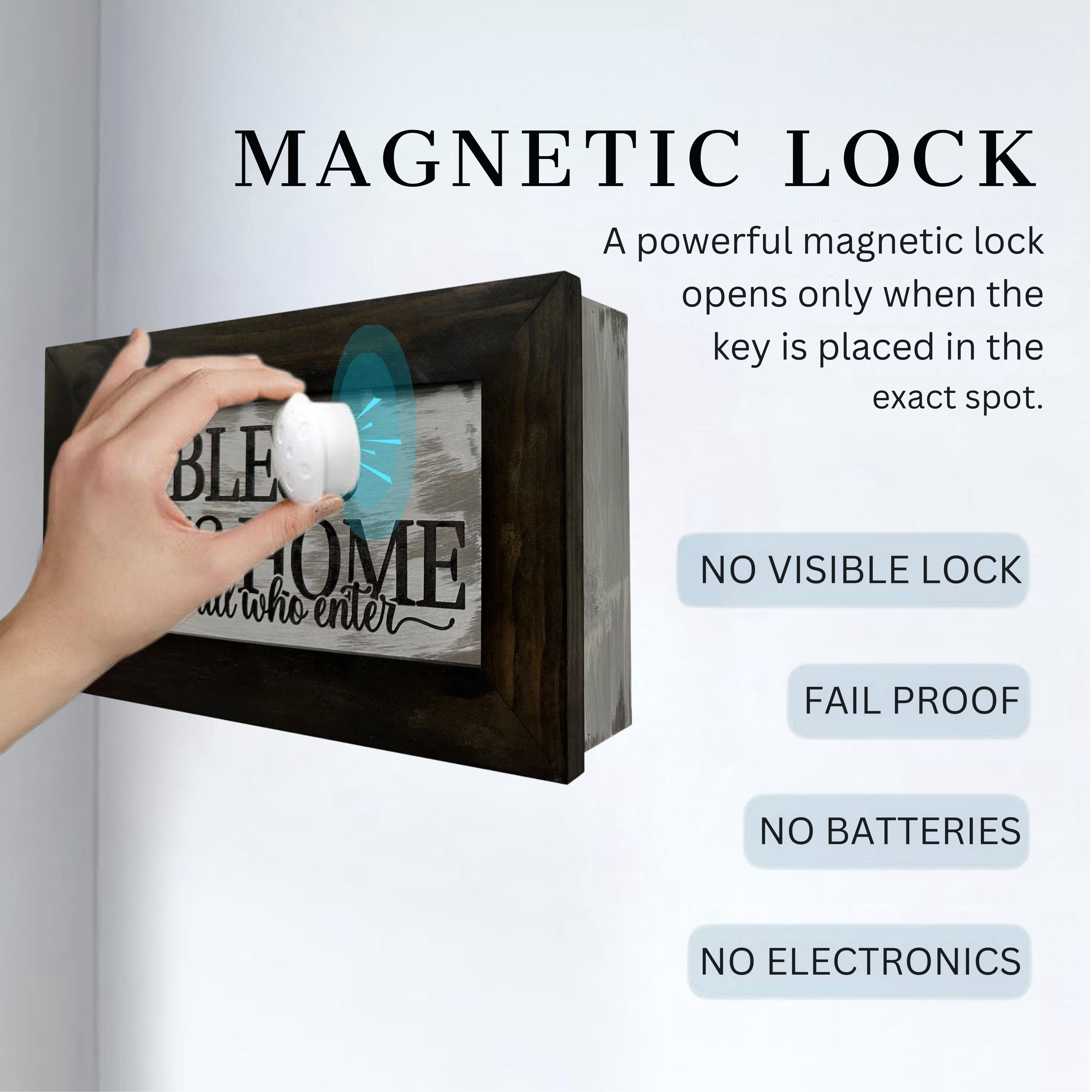 Bellewood Designs Hidden Gun Storage Cabinet 2-3 Guns Bless Our Home and All Who Enter Style