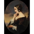 thumbnail image 2 of Henri Lehmann 19x24 Black Ornate Framed Double Matted Museum Art Print Titled: Portrait of Marie De Flavigny, Countess of Agoult (1805-1876) (1843), 2 of 5