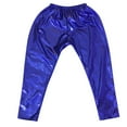 thumbnail image 3 of Youmylove Kids Girls Boys Metallic Harem Dance Pants Loose Fit Modern Hip Hop Street Dancewear Stylish Trousers, 3 of 7