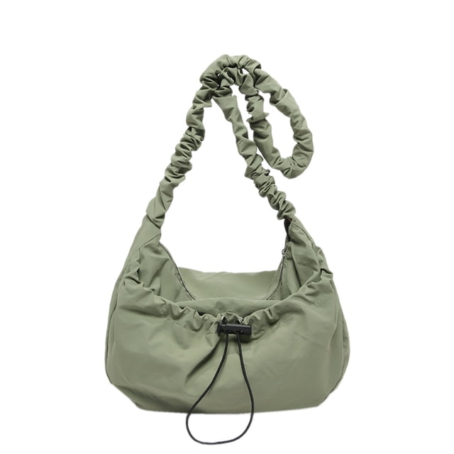 ZZ3132 Bolso casual plisado nailon moda-PZ20240723015440 Verde