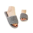 thumbnail image 3 of Slippers for Women,Plu Sh Open Toecotton Slippers Flat Bottom Warm Indoor Non Home,Womens Slippers,Grey,6.5, 3 of 9