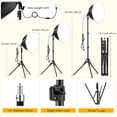 thumbnail image 4 of Professional Softbox Lighting Kit, 20'' x 20'' Studio Lights with 85W 2700-6500K E27 LED Bulbs, Continuous Lighting for Photography/Video Recording/Live Streaming, 4 of 4