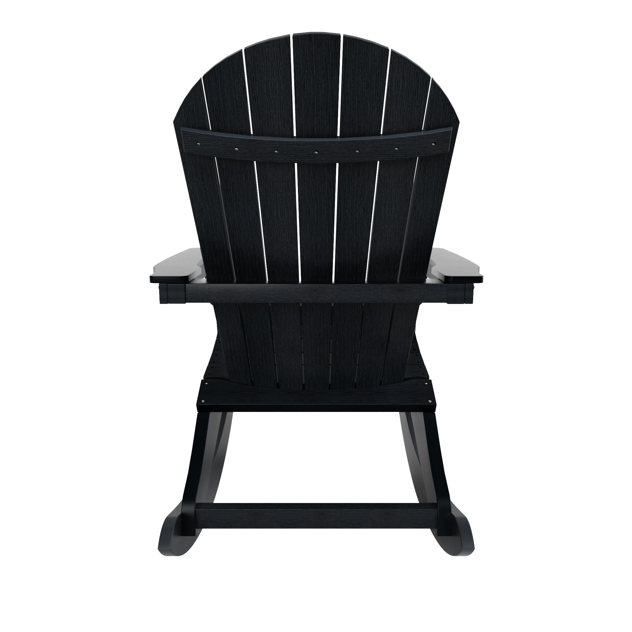 Outdoor Rocking Adirondack Chair, Black