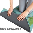 thumbnail image 3 of Light Blue Dinosaurs Celestial Pattern Hot Yoga Mat Towel Non Slip for Hot Yoga - Quick-Drying Yoga Mat Cover with 4 Corner Pockets with Travel Bag - Hot Yoga Towel Non Slip 70"x26", 3 of 6