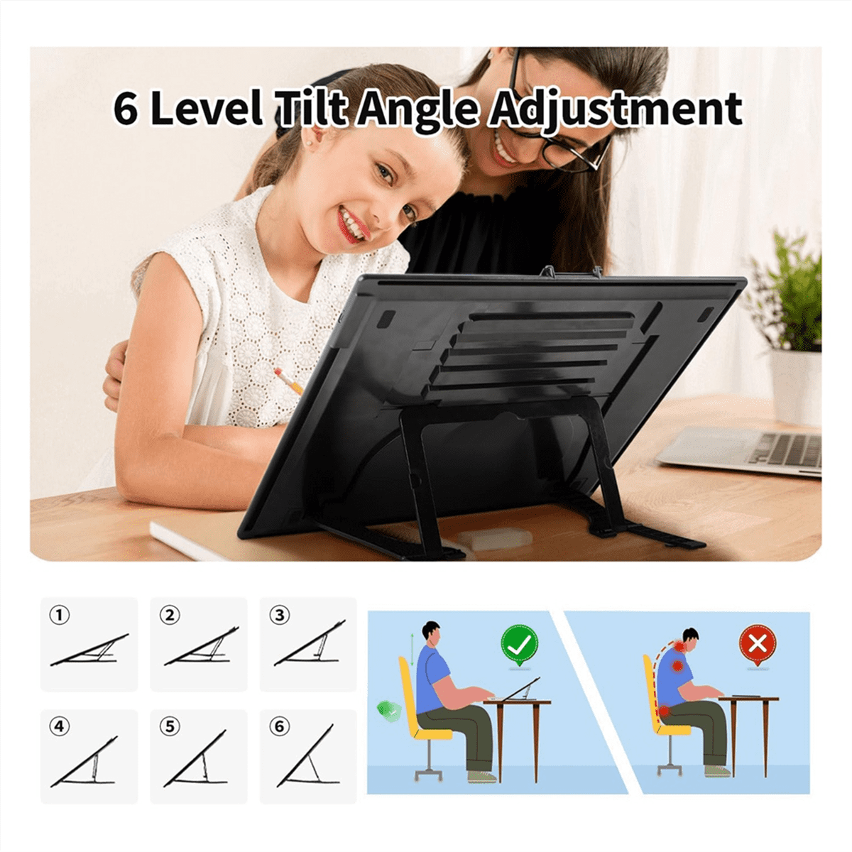 Rechargeable A3 Light Pad for ,Tracing Light Box with Stand and Clip,3 Colors Stepless Dimmable