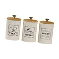 thumbnail image 4 of Bamboohart 3x Kitchen Canisters Set Coffee Tea Sugar Containers Modern Jars Decor Farmhouse vintage, 4 of 9