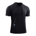 thumbnail image 1 of MAWCLOS Mens Summer Hooded T-Shirt Running Basketball Athletic Tops Workout Muscle Shirts, 1 of 3