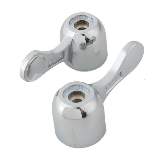 Kitchen Bathroom Stainless Steel Sink Faucet Tap Handle Cap 2 Pcs