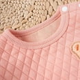 thumbnail image 5 of Ugoldhm Baby's Cute Outfit Set Quilted Embroidered Fleece Lined Top and Pant Thermal 2 Piece Set, 5 of 8