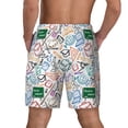 thumbnail image 4 of Uemuo Back To School Pattern Mens Swim Trunks Quick Dry Board Shorts with Mesh Lining, Stretch Beach Shorts Quick Dry No-Chafing Board Shorts-Small, 4 of 9