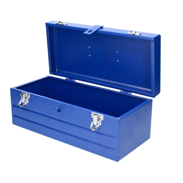Caja Portaherramientas Metalica Azul FOY, Broches Reforzados, TBF12