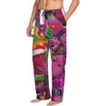 thumbnail image 2 of Barney And Friends Pajama Pants for Men, Super Soft All over Print Lounge Pants Sleepwear Bottom with Pockets Drawstring, 2 of 8