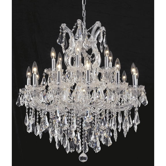 Elegant Lighting Maria Theresa 30" 19 Light Royal Crystal Chandelier
