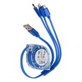 thumbnail image 4 of Cable USB retráctil, cable cargador retráctil USB múltiple de nailon 3 en 1 Cable USB retráctil trenzado de nailon diseñado a medida para la perfección, 4 of 8