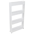 thumbnail image 2 of Estantería Con Ruedas, Carro De Almacenamiento Delgado PP Para Baño Para Cocina YLSHRF Blanco 4 niveles, 2 of 8