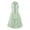 Green, variant on Half-Zip High-Low Maxi Dress for Women Summer Sleeveless A-Line Dress with Flared Ruffled Skirt and Side Pockets for Vacation Style