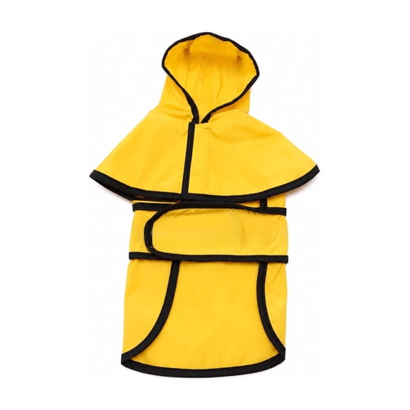 HOARBOEG Waterproof Dog Raincoat Pet Jacket, Lightweight Outdoor Rain Cover for Dogs and Cats, Yellow Pet Rainwear for Walking Travel Weather Protection Clothing