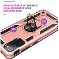 thumbnail image 5 of Grade Drop Impact for Samsung Galaxy S20 FE Case Galaxy S20 FE 5G Case 360 Metal Rotating Ring Kickstand Holder  Heavy Duty Shockproof Case for Galaxy S20 FE Phone Case (Rose Gold), 5 of 17