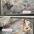 thumbnail image 3 of SAFAVIEH Madison Ognen Distressed Area Rug, Light Grey/Fuchsia, 9' x 12', 3 of 11