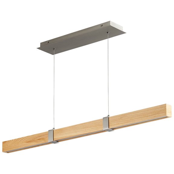 47.5 Inch 31.7W 1 Led Pendant-Satin Nickel/White Oak Finish Oxygen Lighting 3-48-5224