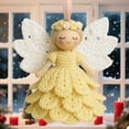 thumbnail image 3 of DIY Crochet Angel Ornament Kit, Beginner Friendly Craft Crochet Kit, Christmas Tree Hang Decorations, Gift for Christmas Home Holiday Decor (Blue), 3 of 6