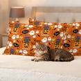 thumbnail image 3 of Purple Halloween Outdoor Waterproof Pillow Covers, Pumpkins Cat Ghost Black Bat Decorative Rectangle Throw Pillowcase Sofa Cushion Sham for Patio/Couch/Chair, 20"x12" 2 Pack, 3 of 8