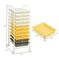 thumbnail image 4 of Vebreda 10 Drawer Rolling Storage Cart Organizer,Scrapbook Paper Office School,Yellow, 4 of 10