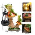 thumbnail image 4 of Solar Frog Garden Statues Outdoor Decor - Mushroom Frog Figurines with Lights, Fairy Garden Accessories for Yard Art Lawn Ornaments, Porch, Patio, Balcony, Home - Gardening Gifts for Women, 4 of 8