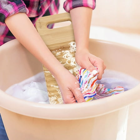 YUNLIGHTS Wooden Washboard for Laundry Handwashing Board for Shirts Underwear Durable and Practical