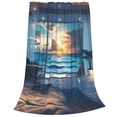 thumbnail image 2 of Balery Ocean View Bedroom Manta de Felpa Suave y Acogedora – Cobija de Franela Aterciopelada para Cama, Lavable y Cálida para Sofá, Mascotas, Transpirable-60"x50", 2 of 7